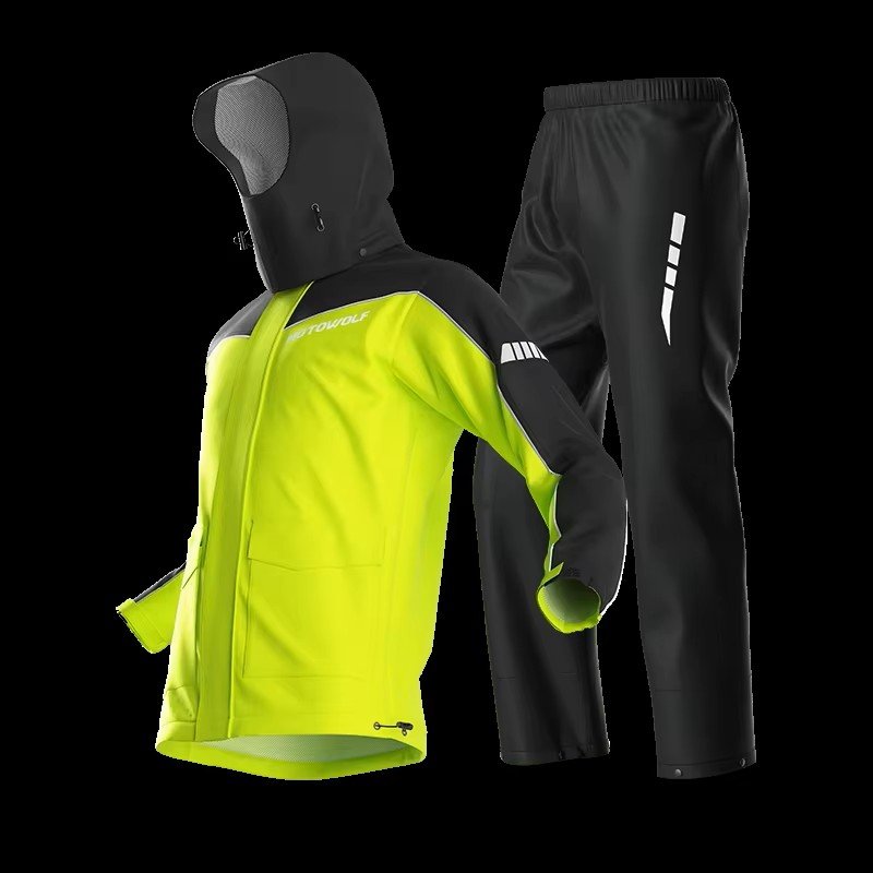 TRAJE IMPERMEABLE MOTOWOLF AMARILLO Y NEGRO