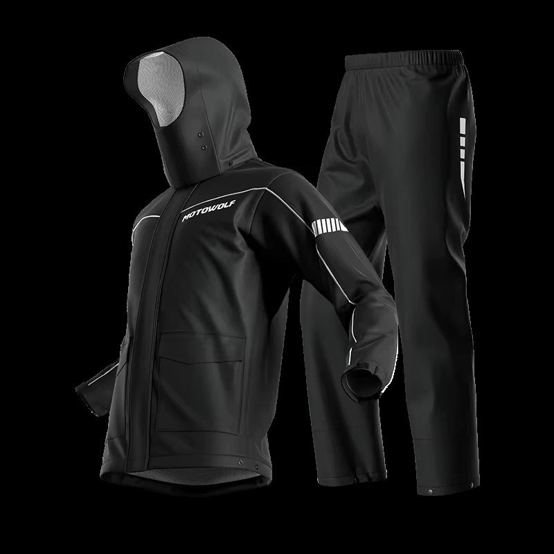 TRAJE IMPERMEABLE MOTOWOLF NEGRO